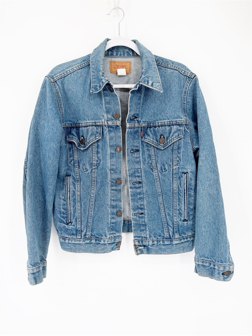 Vintage 80s Levis Denim Trucker Jacket Size Medium Blue 70507-4890 - Picture 2 of 8